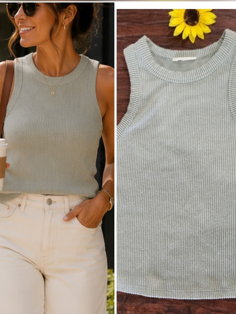 BY TOGETHER GREEN TANK TOP 💚